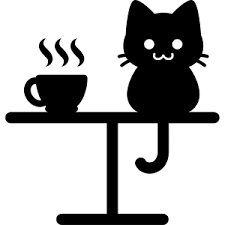 アイコン】猫カフェ | 無料イラスト＆かわいいフリー素材集 ねこ画伯コハクちゃん