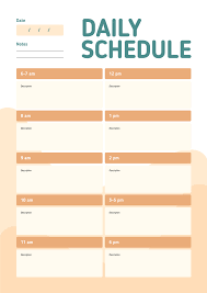 24 hour daily schedule planner