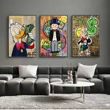 Monopoly Money Graffiti Art Canvas