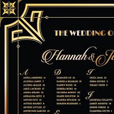 Glamorous Roaring 20s Wedding Seating Chart