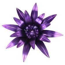 Exhart Purple Metal Flower Wall Decor