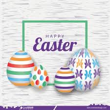 happy easter holiday with painted egg