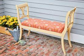 outdoor bench from dining chairs