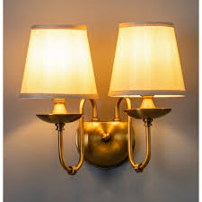 Aged Bronze Double Wall Light With
