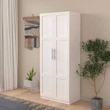mieres white armoire wardrobe 2 doors