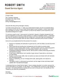 guest service agent cover letter
