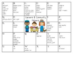 Community Helpers A To Z Chart