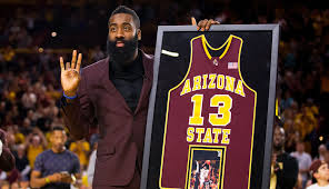 Ncaa 13 james harden college jerseys arizona state sun devils jersey men basketball team red away yellow white for sport fans free shipping. James Harden Gives Blessing To Top Arizona State Recruit To Use No 13