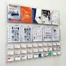 wall mounted business card holder panel