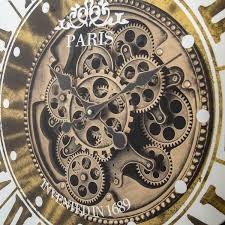 Golden Gears Antique Gold Wall Clock