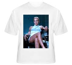 Whether you're wearing it under a blue suit or with a pair of swimming shorts, the white tee works. Sharon Stone Basic Instinct T Shirt Shirts Unique Shirt Sharon Stone