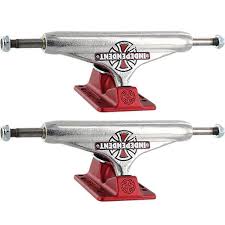 Details About Independent Skateboard Trucks Hollow Vintage Cross Silver Red 139 Set Of 2 Truck