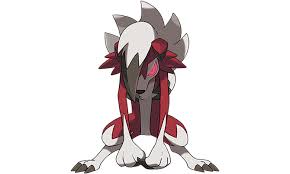 Image result for pokemon sun and moon lycanroc midnight form
