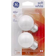 Ge Decorative Soft White 40 Regular Everyday Light 40 Watt Light Bulb Batteries Lighting Reasor S