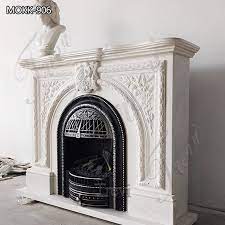 White Marble Fireplace Mantel Home