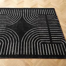 modern black and white wool rugs cb2