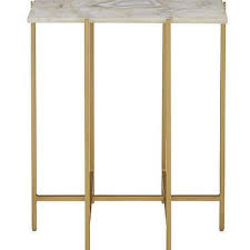 Mix Agate Low Metal Frame Side Table