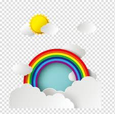 rainbow sky web banner color cartoon