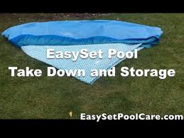 intex easyset pool take down and