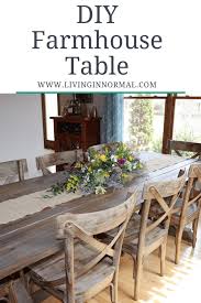 diy farmhouse dining table living in