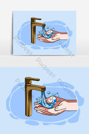 Ribuan gif gambar animasi animasi bergerak bergerak 100. Hand Washing Day Hand Drawn Cartoon Elements Png Images Psd Free Download Pikbest