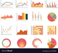 Elements For Infographics Charts Graphs Flat