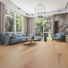 wire brushed natural hickory flooring