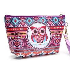cartoon owl cosmetic bag travel makeup