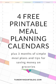 Meal Planning Calendars That Are Actually Useful Meal Planning