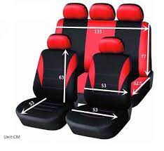 Car Seat Covers Protectors Red Full Set