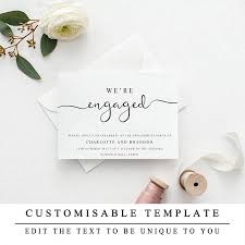 Print At Home Engagement Party Invitation Template