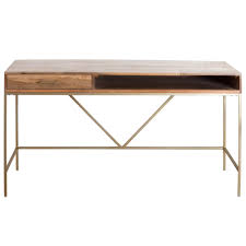 Whether a home office desk or custom executive office desk, the design options are limitless. Madeleine Home 22 In Rectangular Gold Natural 1 Drawer Writing Desk With Shelf Mh Tb 809 The Home Depot