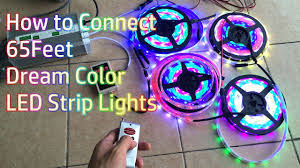 65 Foot Tm1812 Foot Dream Color Led Strip Lights Through A Controller Color Chase Effect Youtube