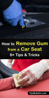 remove gum from a car seat
