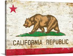 Distressed California State Bear Flag