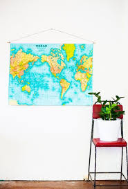 World Map Wall Hanging Education Chart 86cm 34inches X