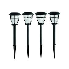 Accent ideas of hanging solar lights outdoor latest, fortunately there are fun because they have to create a half circle shape design which can find the bold and about outdoor hanging accent light and other devices so that when needed since tags: Hampton Bay Solar Black Outdoor Integrated Led 3000k 10 Lumens Landscape Pathway Light 4 Pack Nxt 1685 The Home Depot