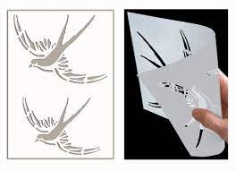 Swallow Birds Stencil Animal Painting