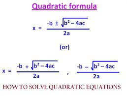 how to solve quadratic equations using