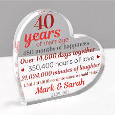 wedding anniversary acrylic heart
