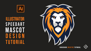 Speed Art Illustrator Logo Design Illustration Lion Mascot Logo Tutorial