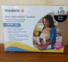 Details About Medela Easy Expression Bustier Hands Free Pumping Bra Size Large Nude