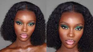 green eyeshadow full face makeup