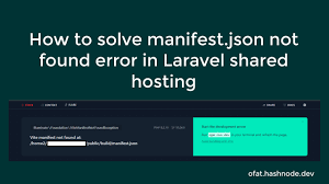 how to solve manifest json not found