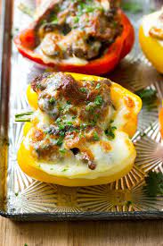 Philly Cheesesteak Stuffed Peppers gambar png
