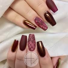 You should use matte nail polish because the burgundy color looks its best when it's matte. Burgundy And Black Nail Designs Lewisburg District Umc