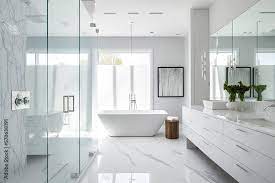 A Glass Enclosed Shower A Freestanding