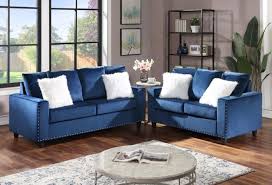 2 Pc Cinderella Blue Sofa Loveseat Set
