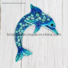 Small Dolphin Water Glass Decor Mosaic