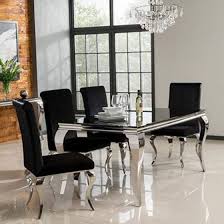 Louis 160cm Black Glass Dining Table